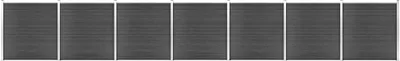 Produktbild von "2026 Promotion" Gartenzaun - Zaunelement Set WPC 1218x186 cm Schwarz - Metallzäune CC3899
