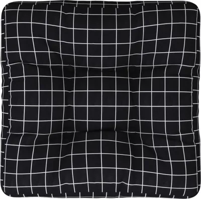 Obrázok produktu pre vidaXL Paletový vankúš Black Check 60x60x12 cm Látka