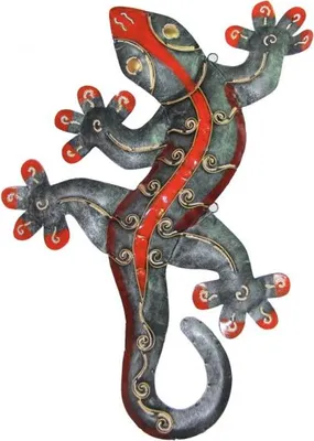 Produktbild von Deko-Gekko aus Metall, 2 Größen erhältlich, Grösse:ca. 80 cm