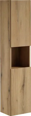 Obrázok produktu pre Kúpeľňová skrinka vysoká 140 cm dub stĺpik 2 dvere push to open