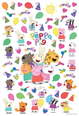 Image de Sanders & Sanders sticker mural Peppa Wutz Multicolor - 601394 - 42,5 x 65 cm