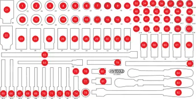 Obrázek produktu pro KS TOOLS Prázdná pěnová vložka pro 813.0085 ( 813.0085-97 )