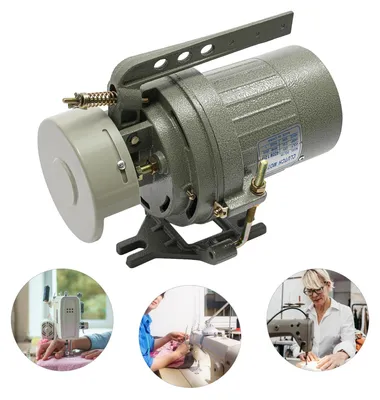 Obrázek produktu pro Elektrický motor pro šicí stroje, vysoký výkon, robustní konstrukce, šedá barva