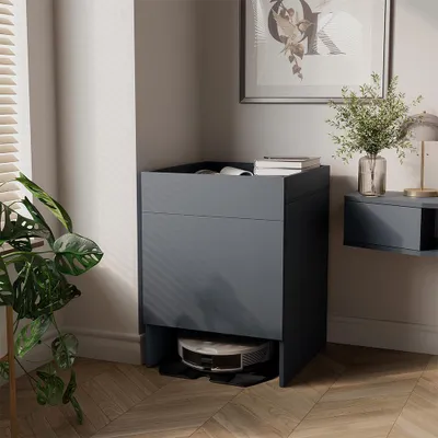 Image de Armoire pour aspirateur robot Vicco Dustin Anthracite 50x67.5cm avec 1 porte, Model 59586