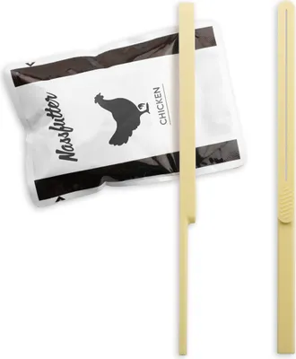 Produktbild von Tütenquetscher 2 Stk. Beige | Abstreifer für Nassfutterbeutel