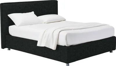 Produktbild von Doppelbett Dmora Fasanella Dunkelgrau, mit abnehmbarem Bezug und Stauraum