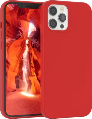 Produktbild von EAZY CASE Silikonhülle für Apple iPhone 12 Pro Max Silikon Backcover Schutz in Rot