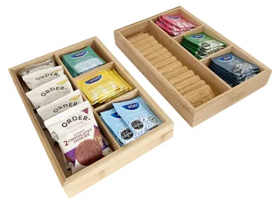 Immagine prodotto di Organizzatore per cassetti in bambù, con 5 scomparti, per la cucina