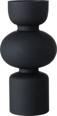Boltze Vase Nelika elegant stilvoll matt schwarz 29 cm Glas Deko Dekoration