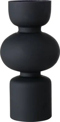 Produktbild von Boltze Vase Nelika elegant stilvoll matt schwarz 29 cm Glas Deko Dekoration