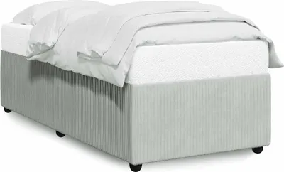 Produktbild von vidaXL Bettgestell ohne Matratze Hellgrau 80x200 cm Samt