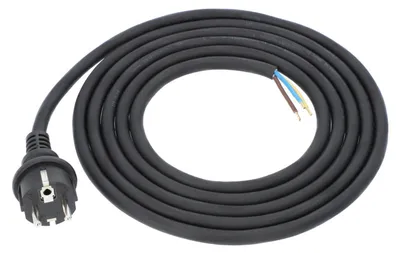 Produktbild von Anschlussleitung H07RN-F 3G 1,5 mm² 3 Meter Gummikabel IP44 Zuleitung Strom Anschlusskabel Netzkabel Stromkabel Verbindungskabel