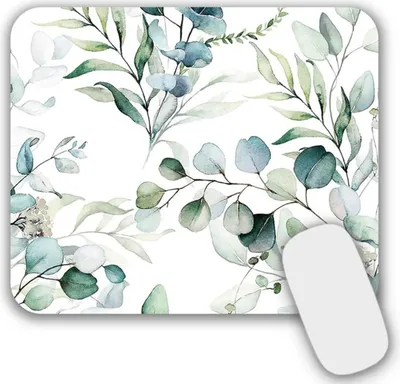 Produktbild von Kleines Mousepad 24x20cm Eukalyptus Design rutschfeste Unterseite