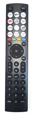 Image de Télécommande universelle IR de remplacement pour téléviseur Hisense (VIDAA) – sans fonction vocale, touches directes Netflix/YouTube/Disney+/Rakuten/VIDAA