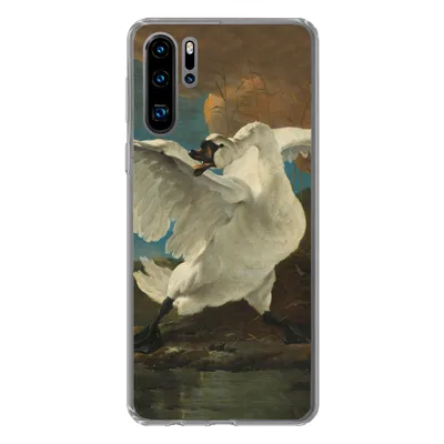 Produktbild von MuchoWow® Handyhülle Schutzhülle Hülle für Huawei P30 Pro Der bedrohte Schwan - Gemälde von Jan Asselijn Silikon Softcase Handy Hülle - Schutzdeckel