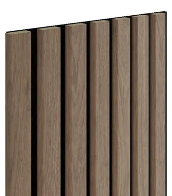 Zdjęcie produktu dla Lamele ścienne 7L Marbet Design WOODLINE 270x30 cm Dąb Saragossa na czarnym filcu 1 szt.