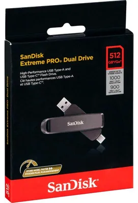 Produktbild von SanDisk Extreme Pro  Dual  512GB USB A+C  Flash   SDDDE1-512G-G46