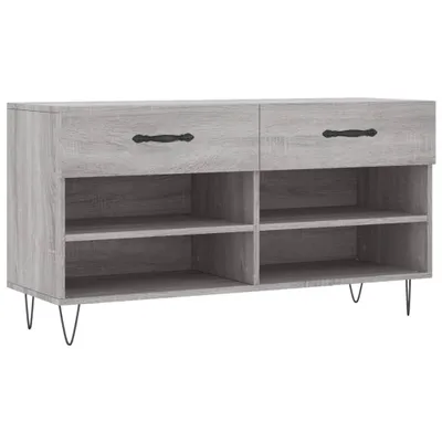 Produktbild von "WINTER SALE" Schuhbank Grau Sonoma 102x35x55 cm Holzwerkstoff - Schuhregale NEU1823128