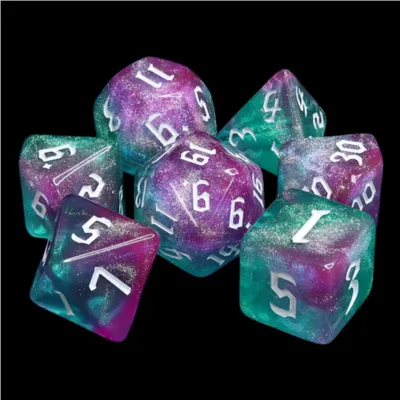 Imagen del producto de Juego de dados "Foam Brain Games" con varita mágica, ideal para juegos de rol