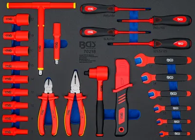 Produktbild von BGS Werkstattwageneinlage VDE-Steckschlüssel-Satz 26-tlg. 10 mm (3/8")