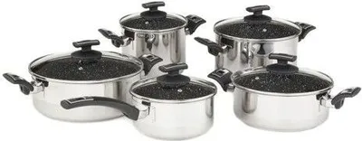 Produktbild von Cerammax Pro Comfort 10-teiliges Set, Granit schwarz