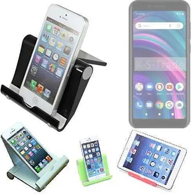 Produktbild von K-S-Trade Handy-Ständer kompatibel mit BLU Studio X5 Max faltbarer Tischständer Smartphone Tablet Halterung Reise