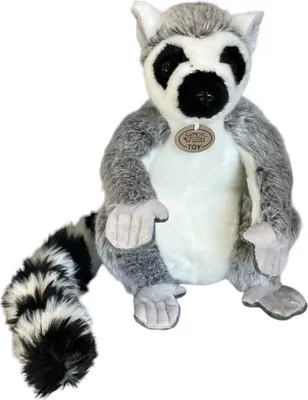 Produktbild von Sitzender grauer Lemur Plüschtier 28 cm
