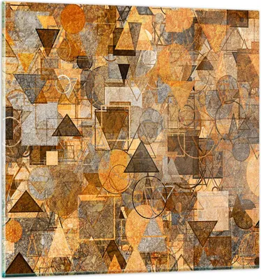 Produktbild von Bilder auf glas - Abstraktion modern - 40x40cm - Glasbilder - Wandbilder - Kunstdruck - zum Aufhängen bereit - Wanddekoration aus Glas - Glas Bilder - Wandbild auf Glas - Einteilig - GAC40x40-4021