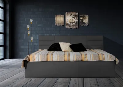 Produktbild von Polsterbett Madera Anthrazit 200 x 200 x 40 cm Stauraum unter der Liegefläche Mit hochwertiger Matratze H3 (bis 120 kg) und Lattenrost