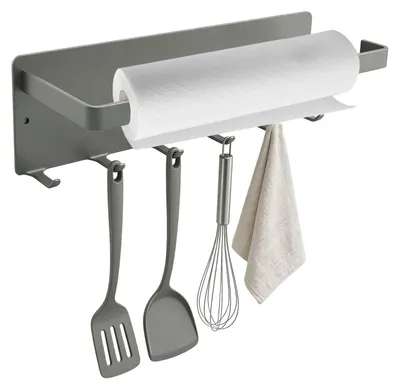Imagen del producto de Soporte magnético para rollos de cocina de acero, sin necesidad de taladrar