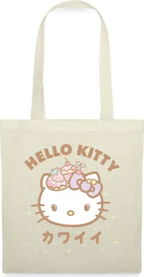 Produktbild von Spreadshirt Hello Kitty Kawaii Stil Stoffbeutel, One size, Natur