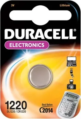 Image de Duracell Pile bouton CR1220 non rechargeable 3 volts