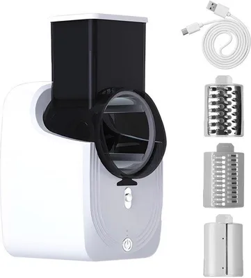 Obrázek produktu pro Přesný elektrický kráječ zeleniny se třemi vyměnitelnými noži pro optimální krájení