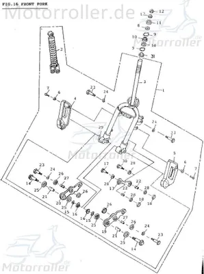 Produktbild von Adly AT 50 PT Bremshebel Roller 50ccm 2Takt 45432-101-000 Motorroller.de Handbremshebel Handbremsgriff Brems-Hebel Bremsarm Brems-Arm Brems-griff