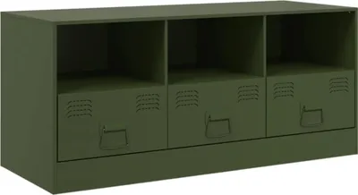 Produktbild von vidaXL TV-Schrank Olivgrün 99x39x44 cm Stahl