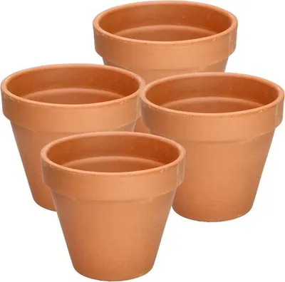 Produktbild von Terrakotta Blumentöpfe 4er Set Ø 15 cm Innen Außen