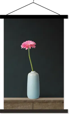 Produktbild von MuchoWow® Textilposter Blume - Rosa - Stilleben 120x180 cm mit schwarzem Rahmen - Fotos