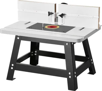 Produktbild von Tischfrästisch 24 x 15,7 Zoll mit Anschlag MDF-Platte Staubabsaugungsanschluss