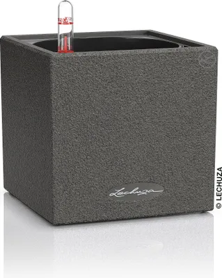 Obrázek produktu pro Lechuza Samozavlažovací květináč Canto Stone průměr 14 cm, granitová černá