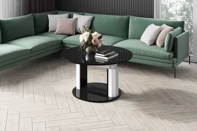 Produktbild von Design Couchtisch HEM-111 Hochglanz ausziehbar höhenverstellbar Tisch