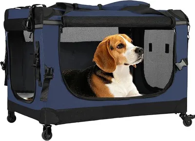 Imagen del producto de Jaula plegable para perros de tamaño mediano, 76,2 cm