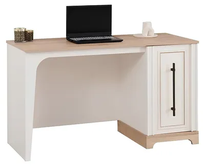Image de Bureau d'ordinateur beige Bureau design Bureau de travail Bureaux en bois