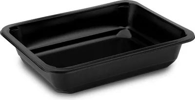Zdjęcie produktu dla Miska uszczelniająca 1D PP czarna 227 x 178 x 50 mm - 50 szt