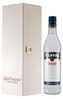 Produktbild von Pilavas Ouzo Nektar mit Geschenk-Holzkiste
