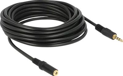Immagine prodotto di Connettore jack DELOCK 3,5 mm -> 3,5 mm St/Bu 5,00 m 4Pin nero