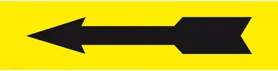 Produktbild von Dreifke® Aufkleber I Drehrichtungspfeil, RoHS konform, gelb/schwarz, Folie, s...