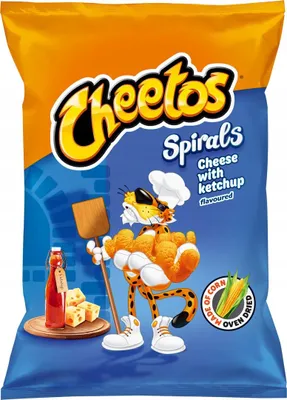 Zdjęcie produktu dla Chrupki kukurydziane Cheetos o smaku ketchupu Spirals 80g