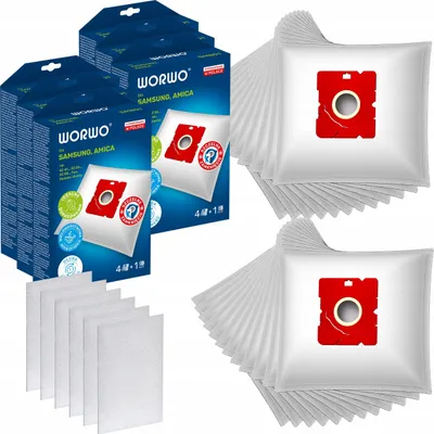 Produktbild von 24x Staubsaugerbeutel + 6x Filter für Samsung Easy Amica SC 1800W Mikrofaser Staubsaugerbeutel