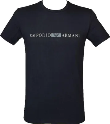 Zdjęcie produktu dla EMPORIO ARMANI, męska koszulka typu T-shirt, krótki rękaw, okrągły dekolt, nadruk z logo, materiał: bawełna rozciągliwa, numer artykułu: 111971 4F525, rozmiary: EUR M - CN 170/92A - BR M - MX M, skład: 95% bawełna, 5% Elasthan