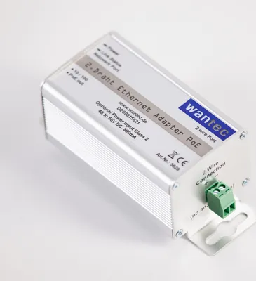 Produktbild von Wantec Netzwerkadapter 2wIP 2 Draht 10/100 PoE Schraubkl.